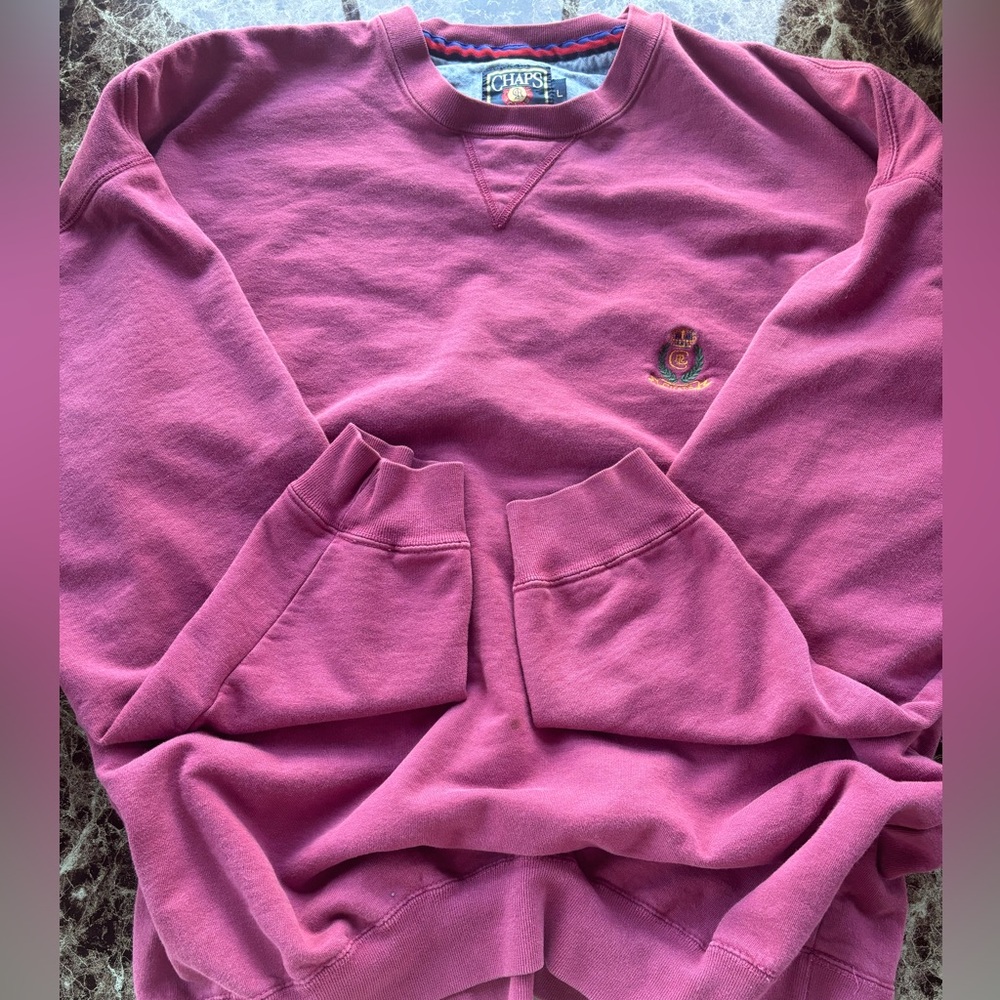 Chaps Magenta Crewneck Sweatshirt